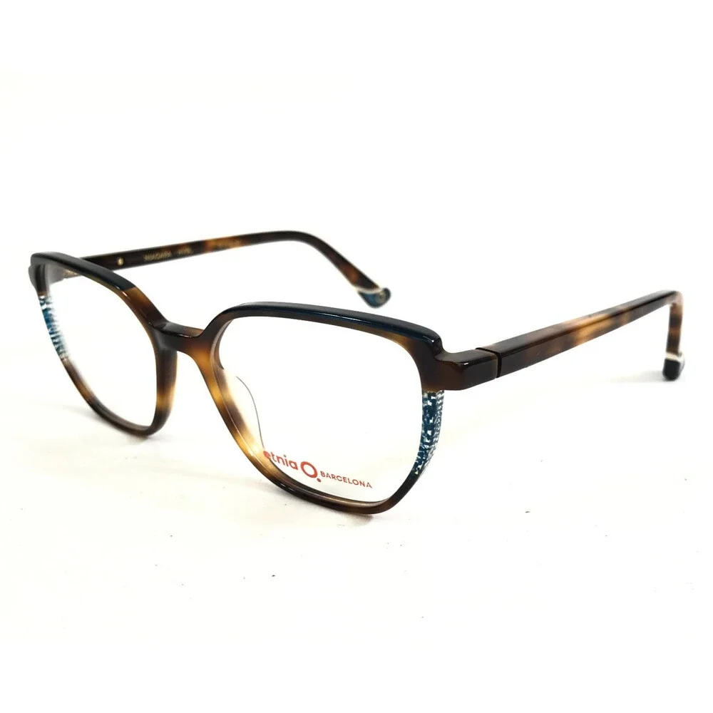 Etnia Barcelona Eyeglasses Frames NIAGARA HVBL Havana Blue Cat Eye 52-16-137